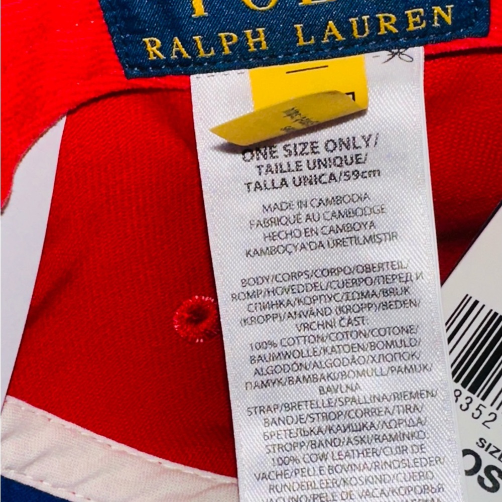 Polo Ralph Lauren Red Script Logo Cap - Picture 8 of 8